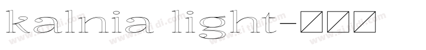 kalnia light字体转换